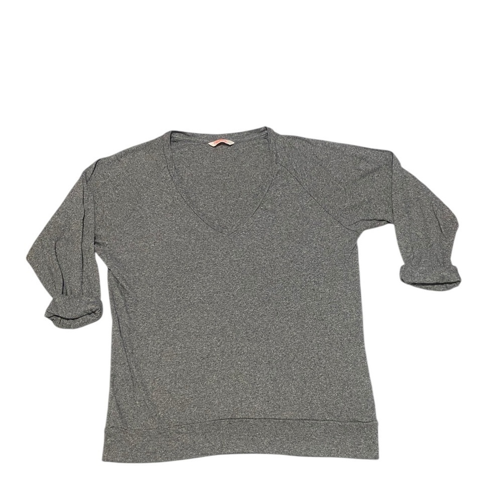 TNA Gray V-Neck Sweater long sleeve